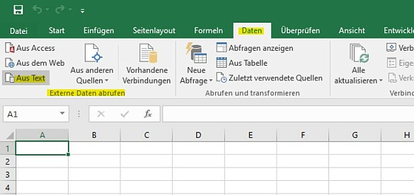 Schaltfläche zum Abruf einer Text-Datei in Excel